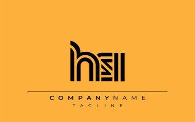 HRI Yaratıcı Eşsiz Modern Harf Logosu Tasarımı. Benzersiz bir harf dizaynına sahip stilize logo, soyut minimalist estetik ve modern cazibe sunar.