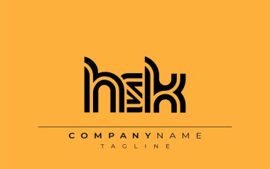 HRK Yaratıcı Eşsiz Modern Harf Logosu Tasarımı. Benzersiz bir harf dizaynına sahip stilize logo, soyut minimalist estetik ve modern cazibe sunar.