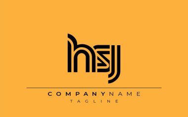 HRJ Yaratıcı Eşsiz Modern Harf Logosu Tasarımı. Benzersiz bir harf dizaynına sahip stilize logo, soyut minimalist estetik ve modern cazibe sunar.
