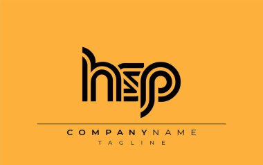 HRP Yaratıcı Eşsiz Modern Harf Logosu Tasarımı. Benzersiz bir harf dizaynına sahip stilize logo, soyut minimalist estetik ve modern cazibe sunar.