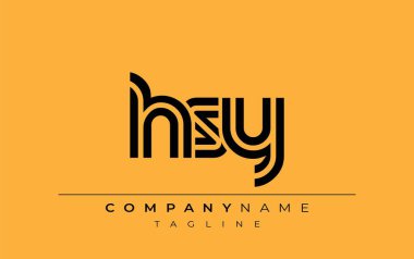 HRY Yaratıcı Eşsiz Modern Harf Logosu Tasarımı. Benzersiz bir harf dizaynına sahip stilize logo, soyut minimalist estetik ve modern cazibe sunar.