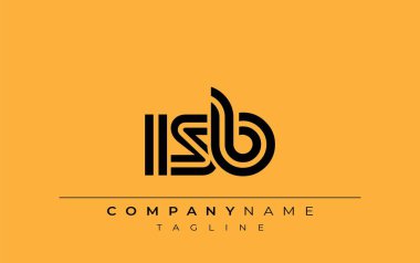 ISB Yaratıcı Eşsiz Modern Harf Logosu Tasarımı. Benzersiz bir harf dizaynına sahip stilize logo, soyut minimalist estetik ve modern cazibe sunar.