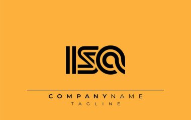 ISA Yaratıcı Eşsiz Modern Harf Logosu Tasarımı. Benzersiz bir harf dizaynına sahip stilize logo, soyut minimalist estetik ve modern cazibe sunar.