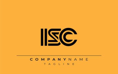 ISC Yaratıcı Eşsiz Modern Harf Logosu Tasarımı. Benzersiz bir harf dizaynına sahip stilize logo, soyut minimalist estetik ve modern cazibe sunar.