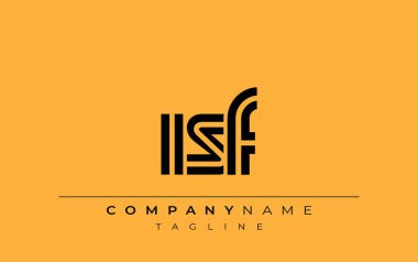 ISF Yaratıcı Eşsiz Modern Harf Logosu Tasarımı. Benzersiz bir harf dizaynına sahip stilize logo, soyut minimalist estetik ve modern cazibe sunar.