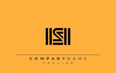 ISI Yaratıcı Eşsiz Modern Harf Logosu Tasarımı. Benzersiz bir harf dizaynına sahip stilize logo, soyut minimalist estetik ve modern cazibe sunar.