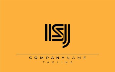 ISJ Yaratıcı Eşsiz Modern Harf Logosu Tasarımı. Benzersiz bir harf dizaynına sahip stilize logo, soyut minimalist estetik ve modern cazibe sunar.