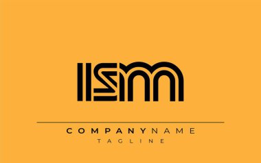 ISM Yaratıcı Eşsiz Modern Harf Logosu Tasarımı. Benzersiz bir harf dizaynına sahip stilize logo, soyut minimalist estetik ve modern cazibe sunar.
