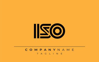 ISO Yaratıcı Eşsiz Modern Harf Logosu Tasarımı. Benzersiz bir harf dizaynına sahip stilize logo, soyut minimalist estetik ve modern cazibe sunar.