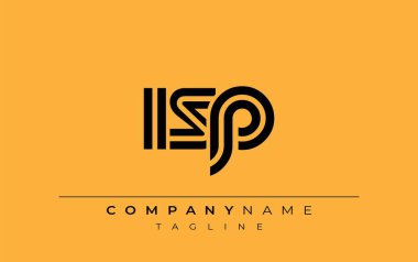 ISP Yaratıcı Eşsiz Modern Harf Logosu Tasarımı. Benzersiz bir harf dizaynına sahip stilize logo, soyut minimalist estetik ve modern cazibe sunar.
