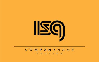ISQ Yaratıcı Eşsiz Modern Harf Logosu Tasarımı. Benzersiz bir harf dizaynına sahip stilize logo, soyut minimalist estetik ve modern cazibe sunar.