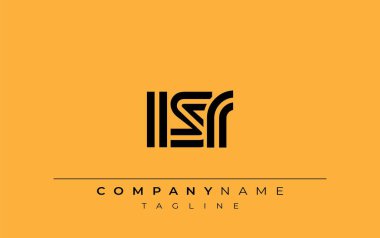 ISR Yaratıcı Eşsiz Modern Harf Logosu Tasarımı. Benzersiz bir harf dizaynına sahip stilize logo, soyut minimalist estetik ve modern cazibe sunar.