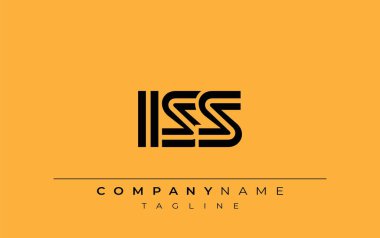 ISS Yaratıcı Eşsiz Modern Harf Logosu Tasarımı. Benzersiz bir harf dizaynına sahip stilize logo, soyut minimalist estetik ve modern cazibe sunar.