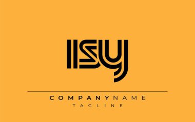 ISY Yaratıcı Eşsiz Modern Harf Logosu Tasarımı. Benzersiz bir harf dizaynına sahip stilize logo, soyut minimalist estetik ve modern cazibe sunar.