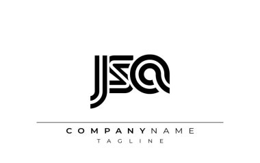 JSA Yaratıcı Eşsiz Modern Harf Logosu Tasarımı. Benzersiz bir harf dizaynına sahip stilize logo, soyut minimalist estetik ve modern cazibe sunar.