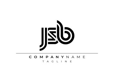 JSB Yaratıcı Eşsiz Modern Harf Logosu Tasarımı. Benzersiz bir harf dizaynına sahip stilize logo, soyut minimalist estetik ve modern cazibe sunar.