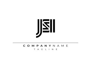 JSI Yaratıcı Eşsiz Modern Harf Logosu Tasarımı. Benzersiz bir harf dizaynına sahip stilize logo, soyut minimalist estetik ve modern cazibe sunar.