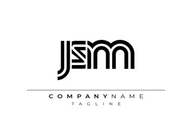 JSM Yaratıcı Eşsiz Modern Harf Logosu Tasarımı. Benzersiz bir harf dizaynına sahip stilize logo, soyut minimalist estetik ve modern cazibe sunar.