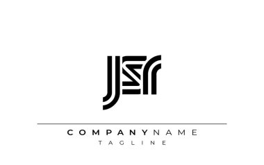 JSR Yaratıcı Eşsiz Modern Harf Logosu Tasarımı. Benzersiz bir harf dizaynına sahip stilize logo, soyut minimalist estetik ve modern cazibe sunar.