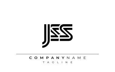 JSS Yaratıcı Eşsiz Modern Harf Logosu Tasarımı. Benzersiz bir harf dizaynına sahip stilize logo, soyut minimalist estetik ve modern cazibe sunar.