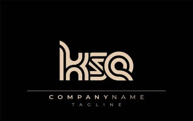 KSE Yaratıcı Eşsiz Modern Harf Logosu Tasarımı. Benzersiz bir harf dizaynına sahip stilize logo, soyut minimalist estetik ve modern cazibe sunar.
