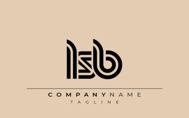 LSB Yaratıcı Eşsiz Modern Harf Logosu Tasarımı. Benzersiz bir harf dizaynına sahip stilize logo, soyut minimalist estetik ve modern cazibe sunar.