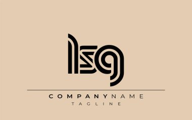 LSG Yaratıcı Eşsiz Modern Harf Logosu Tasarımı. Benzersiz bir harf dizaynına sahip stilize logo, soyut minimalist estetik ve modern cazibe sunar.