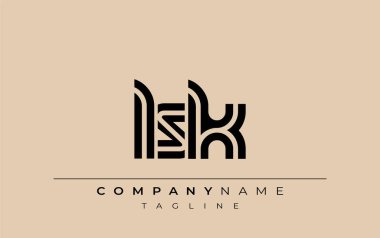 LSK Yaratıcı Eşsiz Modern Harf Logosu Tasarımı. Benzersiz bir harf dizaynına sahip stilize logo, soyut minimalist estetik ve modern cazibe sunar.