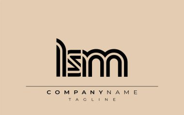 LSM Yaratıcı Eşsiz Modern Harf Logosu Tasarımı. Benzersiz bir harf dizaynına sahip stilize logo, soyut minimalist estetik ve modern cazibe sunar.