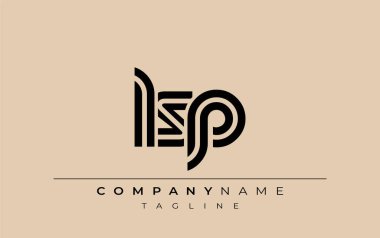 LSP Yaratıcı Eşsiz Modern Harf Logosu Tasarımı. Benzersiz bir harf dizaynına sahip stilize logo, soyut minimalist estetik ve modern cazibe sunar.