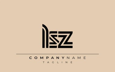 LSZ Yaratıcı Eşsiz Modern Harf Logosu Tasarımı. Benzersiz bir harf dizaynına sahip stilize logo, soyut minimalist estetik ve modern cazibe sunar.