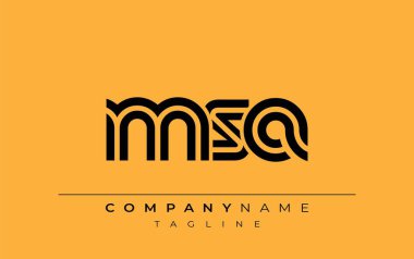 MSA Yaratıcı Eşsiz Modern Harf Logosu Tasarımı. Benzersiz bir harf dizaynına sahip stilize logo, soyut minimalist estetik ve modern cazibe sunar.