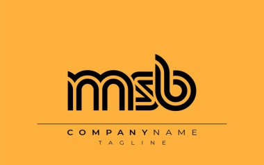 MSB Yaratıcı Eşsiz Modern Harf Logosu Tasarımı. Benzersiz bir harf dizaynına sahip stilize logo, soyut minimalist estetik ve modern cazibe sunar.