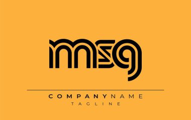 MSG Yaratıcı Eşsiz Modern Harf Logosu Tasarımı. Benzersiz bir harf dizaynına sahip stilize logo, soyut minimalist estetik ve modern cazibe sunar.