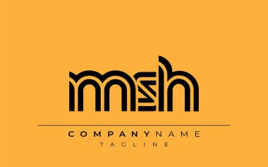 MSH Yaratıcı Eşsiz Modern Harf Logosu Tasarımı. Benzersiz bir harf dizaynına sahip stilize logo, soyut minimalist estetik ve modern cazibe sunar.