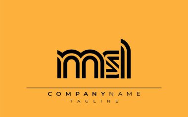 MSL Yaratıcı Eşsiz Modern Harf Logosu Tasarımı. Benzersiz bir harf dizaynına sahip stilize logo, soyut minimalist estetik ve modern cazibe sunar.