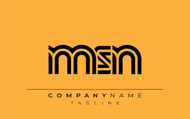 MSN Yaratıcı Eşsiz Modern Harf Logosu Tasarımı. Benzersiz bir harf dizaynına sahip stilize logo, soyut minimalist estetik ve modern cazibe sunar.