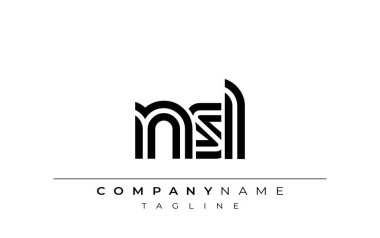 NSL Yaratıcı Eşsiz Modern Harf Logosu Tasarımı. Benzersiz bir harf dizaynına sahip stilize logo, soyut minimalist estetik ve modern cazibe sunar.