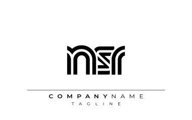 NSR Yaratıcı Eşsiz Modern Harf Logosu Tasarımı. Benzersiz bir harf dizaynına sahip stilize logo, soyut minimalist estetik ve modern cazibe sunar.