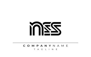 NSS Yaratıcı Eşsiz Modern Harf Logosu Tasarımı. Benzersiz bir harf dizaynına sahip stilize logo, soyut minimalist estetik ve modern cazibe sunar.