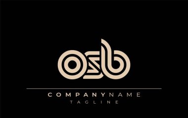 OSB Yaratıcı Eşsiz Modern Harf Logosu Tasarımı. Benzersiz bir harf dizaynına sahip stilize logo, soyut minimalist estetik ve modern cazibe sunar.