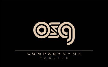OSG Yaratıcı Eşsiz Modern Harf Logosu Tasarımı. Benzersiz bir harf dizaynına sahip stilize logo, soyut minimalist estetik ve modern cazibe sunar.