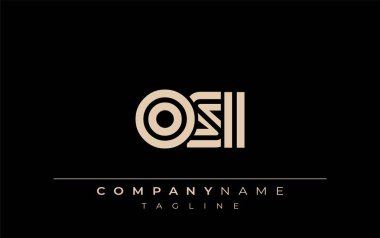 OSI Yaratıcı Eşsiz Modern Harf Logosu Tasarımı. Benzersiz bir harf dizaynına sahip stilize logo, soyut minimalist estetik ve modern cazibe sunar.