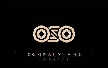 OSO Yaratıcı Eşsiz Modern Harf Logosu Tasarımı. Benzersiz bir harf dizaynına sahip stilize logo, soyut minimalist estetik ve modern cazibe sunar.