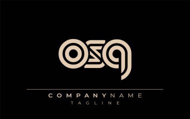 OSQ Yaratıcı Eşsiz Modern Harf Logosu Tasarımı. Benzersiz bir harf dizaynına sahip stilize logo, soyut minimalist estetik ve modern cazibe sunar.