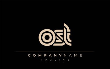 OST Yaratıcı Eşsiz Modern Harf Logosu Tasarımı. Benzersiz bir harf dizaynına sahip stilize logo, soyut minimalist estetik ve modern cazibe sunar.