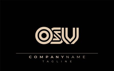 OSV Yaratıcı Eşsiz Modern Harf Logosu Tasarımı. Benzersiz bir harf dizaynına sahip stilize logo, soyut minimalist estetik ve modern cazibe sunar.