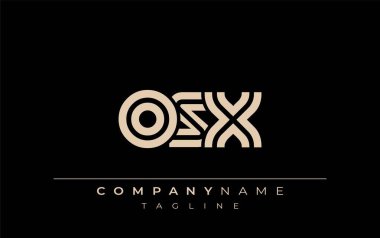 OSX Yaratıcı Eşsiz Modern Harf Logosu Tasarımı. Benzersiz bir harf dizaynına sahip stilize logo, soyut minimalist estetik ve modern cazibe sunar.