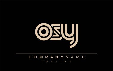 OSY Yaratıcı Eşsiz Modern Harf Logosu Tasarımı. Benzersiz bir harf dizaynına sahip stilize logo, soyut minimalist estetik ve modern cazibe sunar.