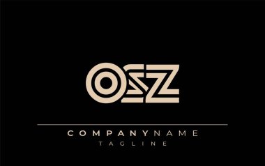 OSZ Yaratıcı Eşsiz Modern Harf Logosu Tasarımı. Benzersiz bir harf dizaynına sahip stilize logo, soyut minimalist estetik ve modern cazibe sunar.